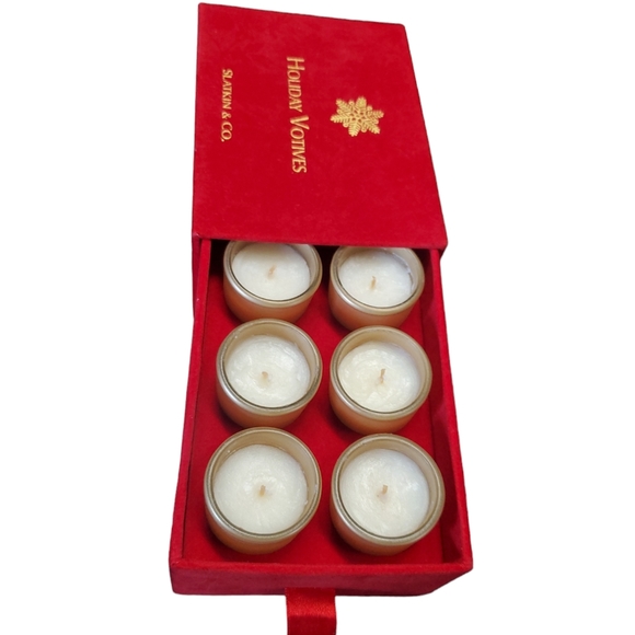 SLATKIN & CO Holiday Votives in Red Flocked Gift Box - Picture 5 of 8